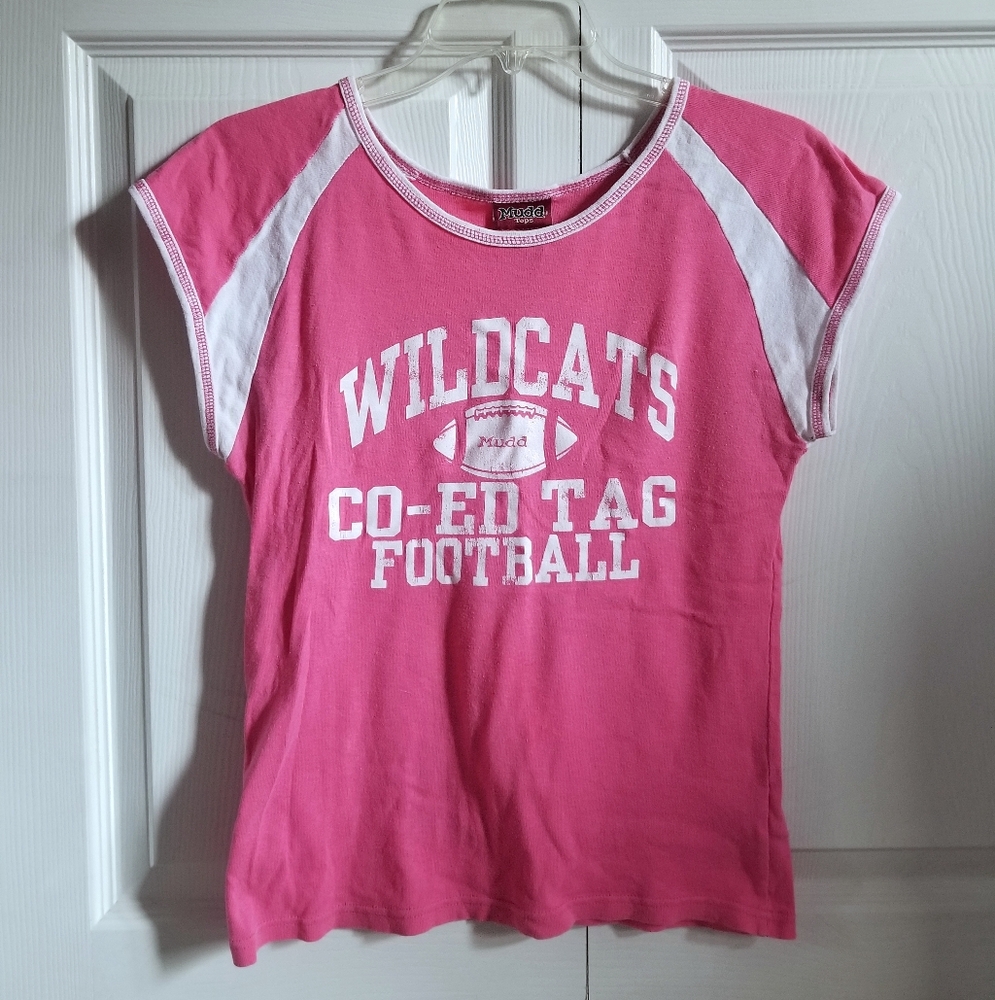 Mudd Shirt XL Pink White Wildcats Football Jersey Top VTG Y2K **CLEARANCE**